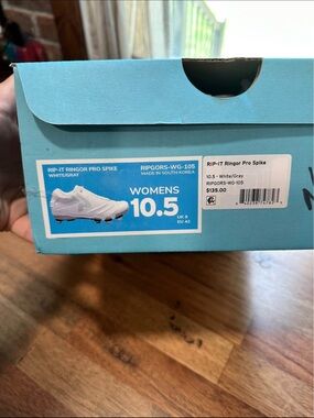 RIP-IT Ringor Pro Spike Women's Athletic Cleats - White/Gray